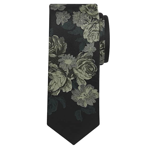 Egara Big & Tall Men's Tonal Floral Tie Green - Size: XLONG TMW85BB80143