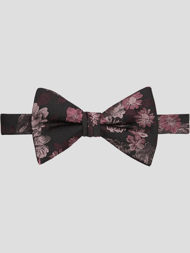 Egara Men's Tonal Floral Pre-Tied Bow Tie , Pink