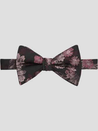 Solid Silk Pre-Tied Bow Tie