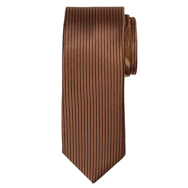 Egara Men's Narrow X Underknot Stripe Tie Gold - Size: XLONG TMW85BE80140