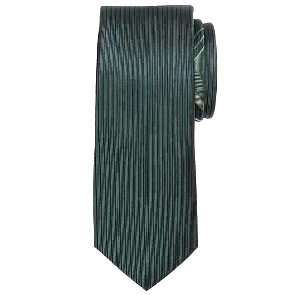 Egara Men's Narrow X Underknot Stripe Tie Green - Size: One Size