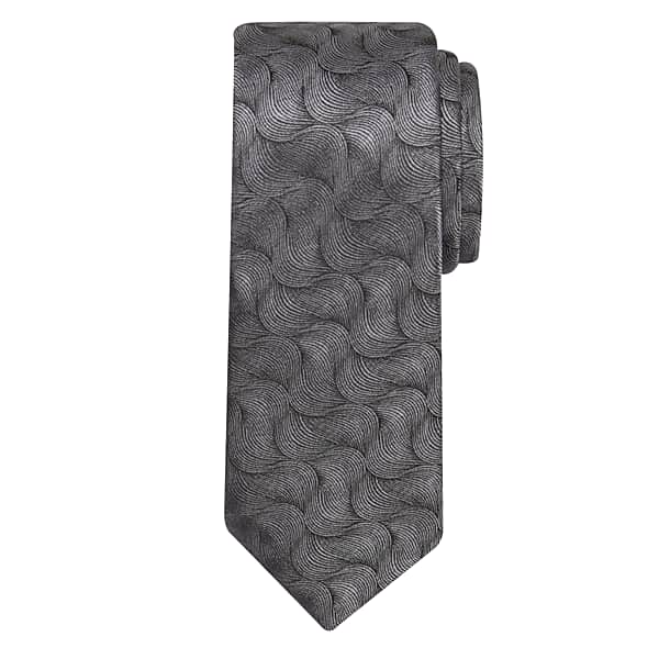 Egara Big & Tall Men's Narrow Paint Swirls Tie Charcoal - Size: XLONG TMW85BL80120