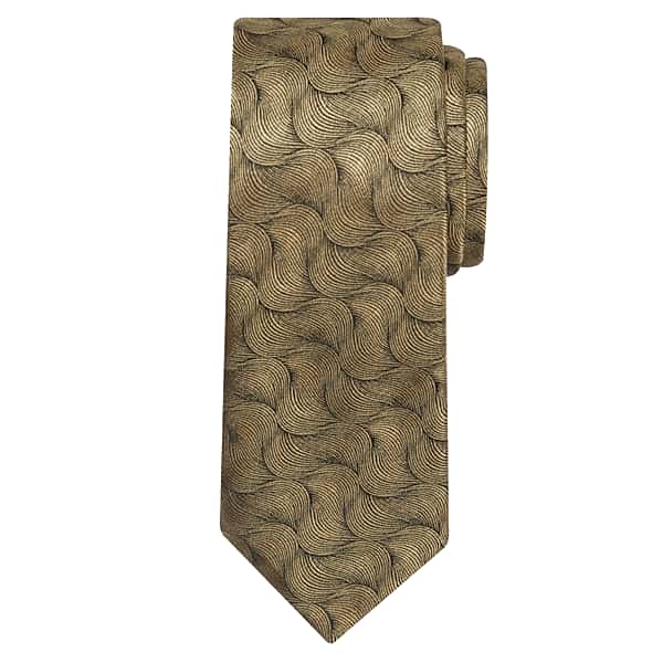Egara Men's Narrow Paint Swirls Tie Gold - Size: XLONG TMW85BL80140