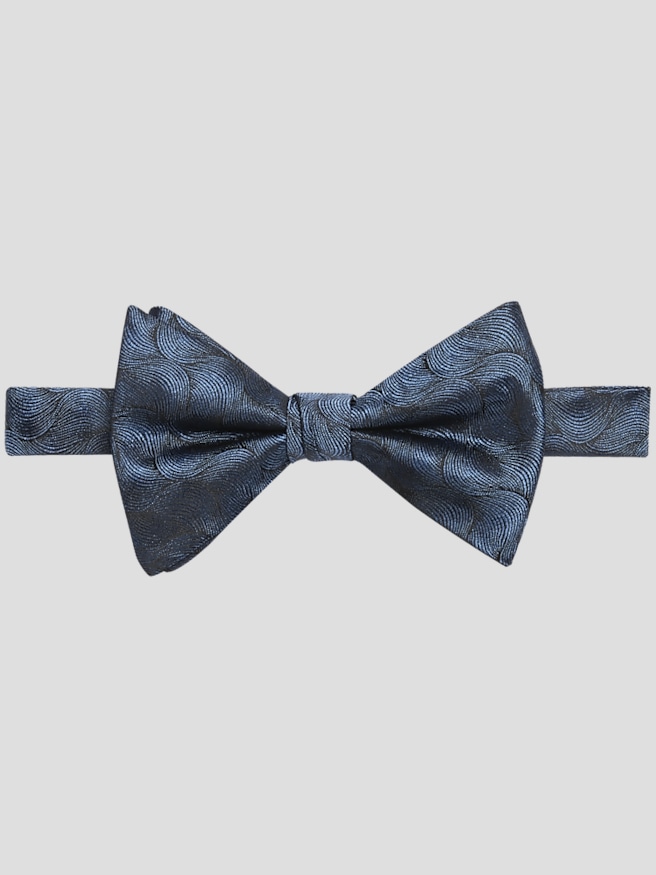 Egara Men's Paint Swirls Pre-Tied Bow Tie , Blue