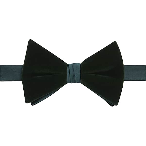Egara Men's Colorblock Velvet Satin Pre-Tied Bow Tie Dark Green - Size: One Size TMW85BN80043