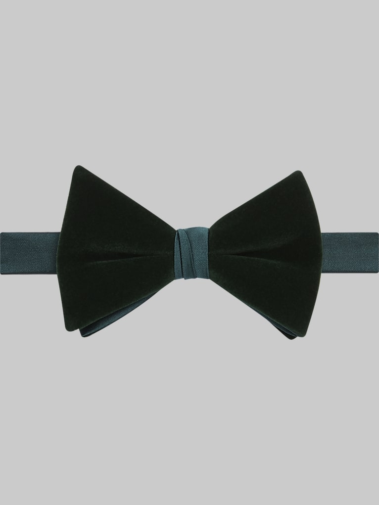 Egara Colorblock Velvet Satin Pre-Tied Bow Tie