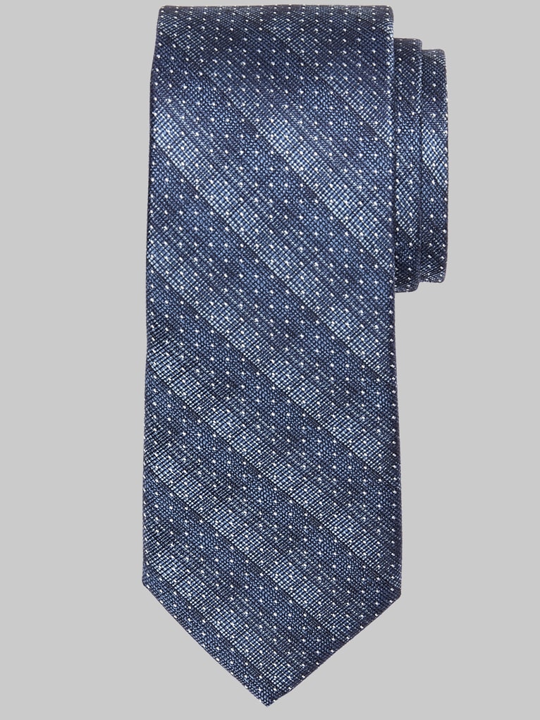 Egara Narrow Starry Stripe Polka-Dot Tie