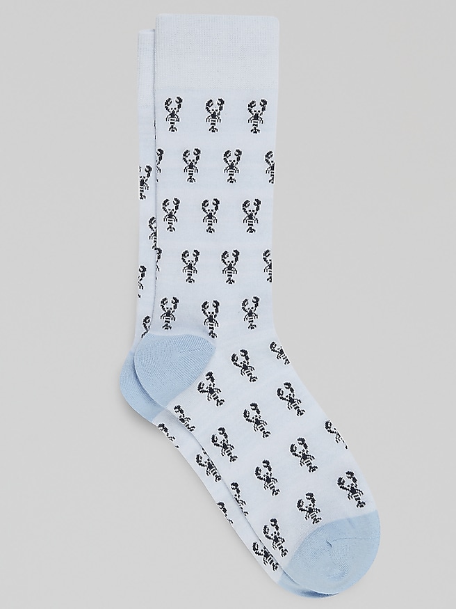 Egara Men's Lobster Socks , Lt Blue