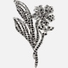 Pronto Uomo Floral Crystal Lapel Pin