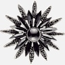 Pronto Uomo Floral Crystal Bead Lapel Pin