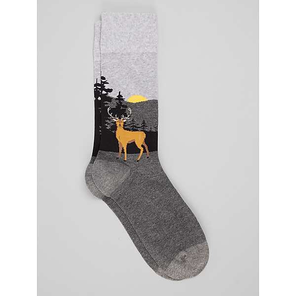 Egara Men's Scenic Stag Socks, 1-Pair Gray - Size: One Size