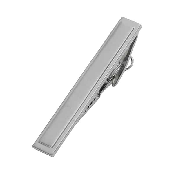 Pronto Uomo Men's Matte and Shiny Tie Bar Silver - Size: One Size - Only Available at Men's Wearhouse TMW85RB80025