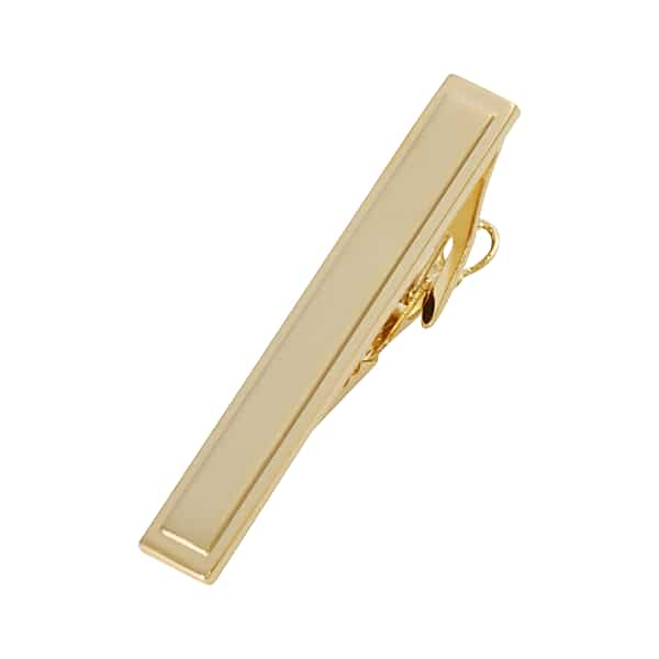 Pronto Uomo Men's Matte and Shiny Tie Bar Gold - Size: One Size - Only Available at Men's Wearhouse TMW85RB80040