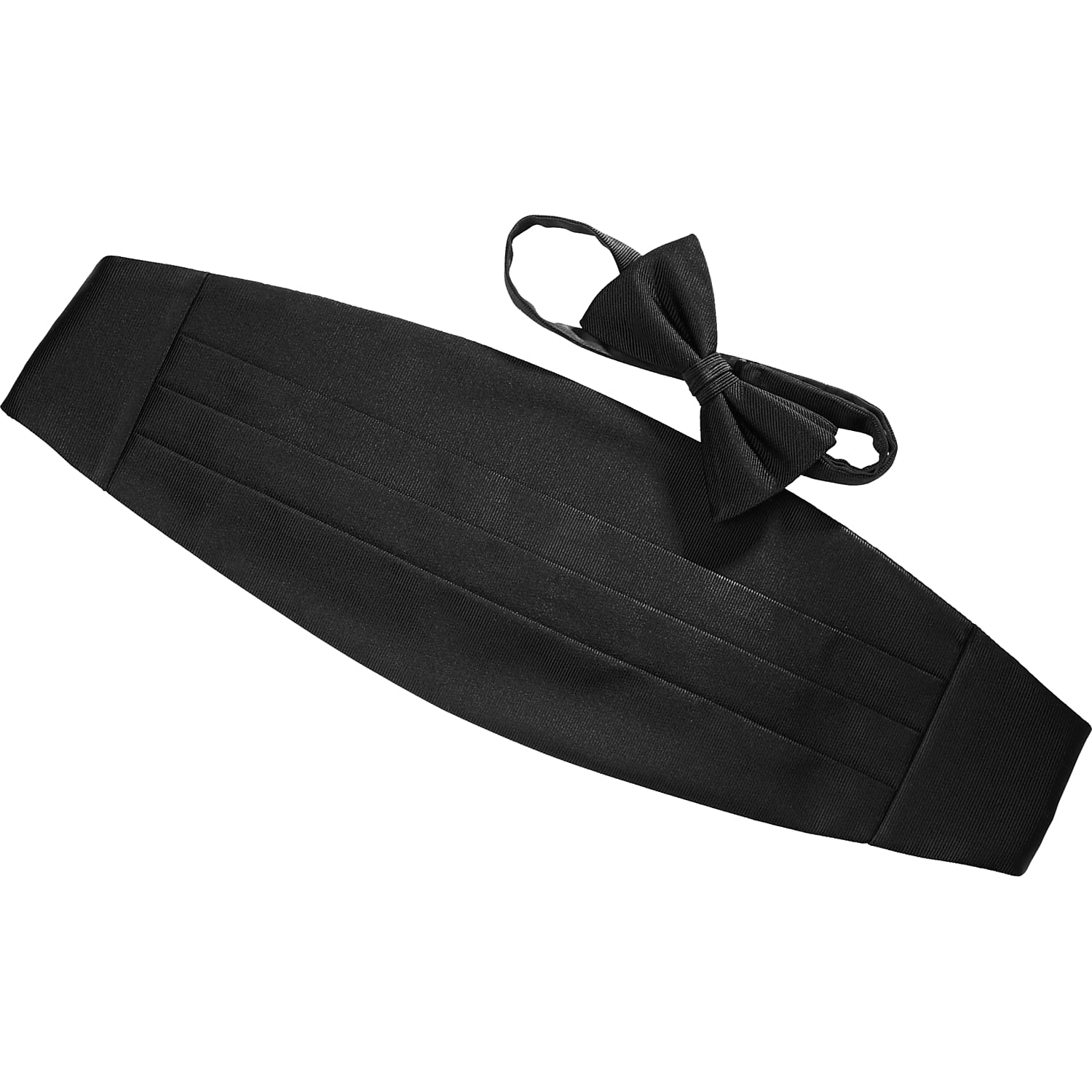 Calvin Klein Black Pre-Tied Bow Tie and Cummerbund Set for Men – Classic One Size Tuxedo Accessory for Weddings, Galas and Formal Dances