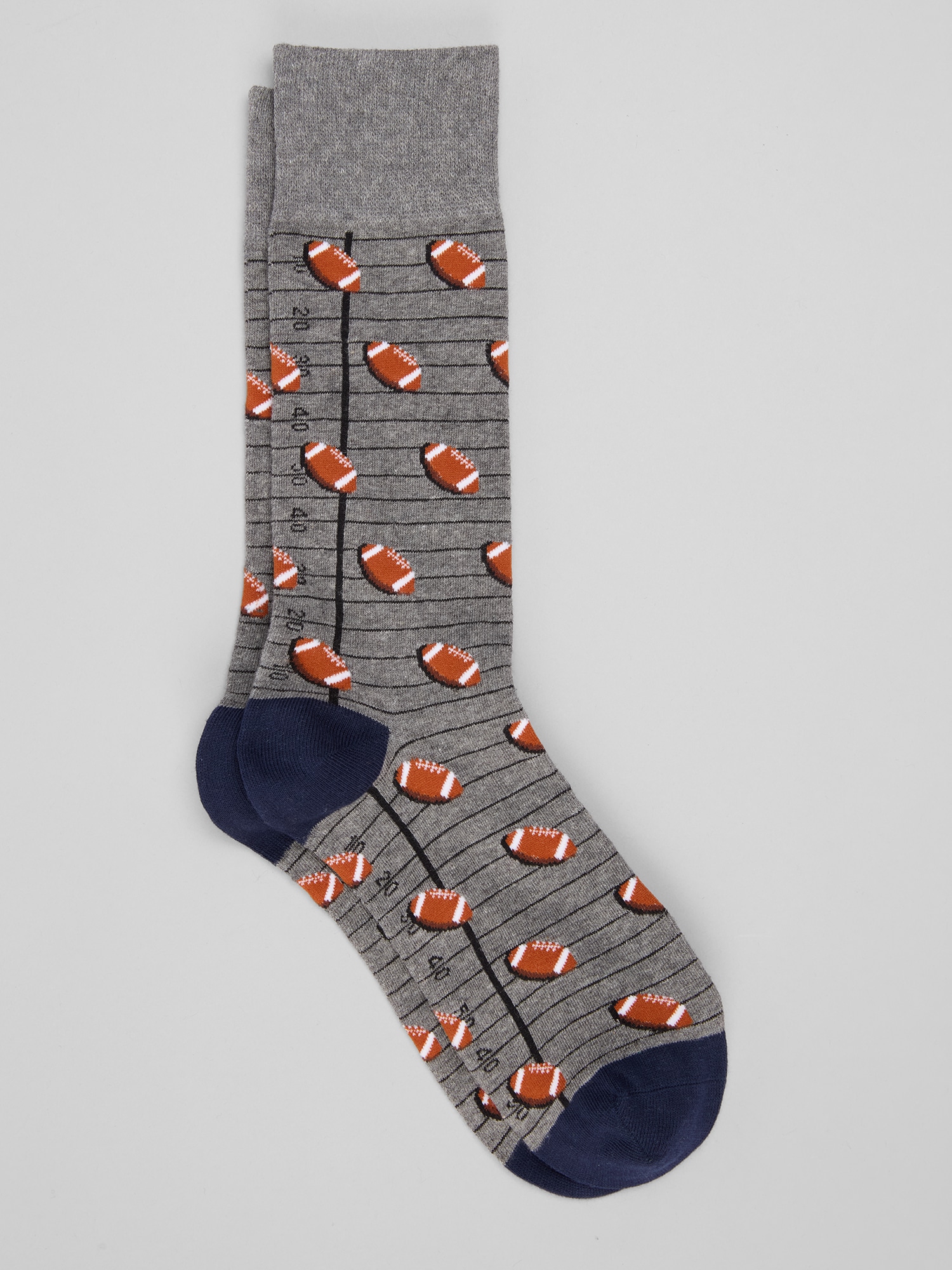 Football Yard Line Socks, 1-Pair