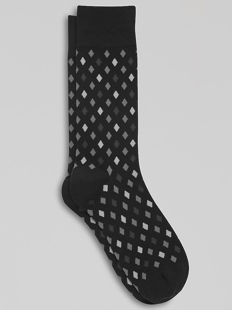 Egara Diamond Dress Socks, 1-Pair