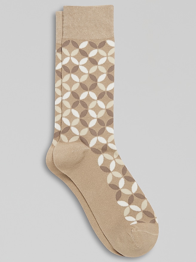 Egara Men's Floral Geo Socks , Safari / Brown