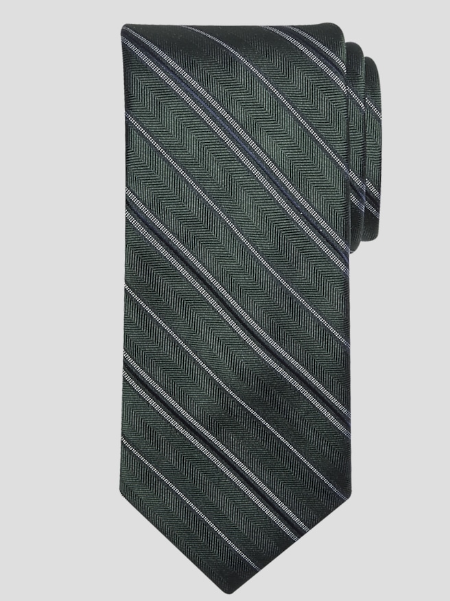 Awearness Kenneth Cole Men's Narrow Diagonal Stripe Tie , Green