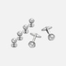 Pronto Uomo Round Pearl Cufflinks & Studs Set