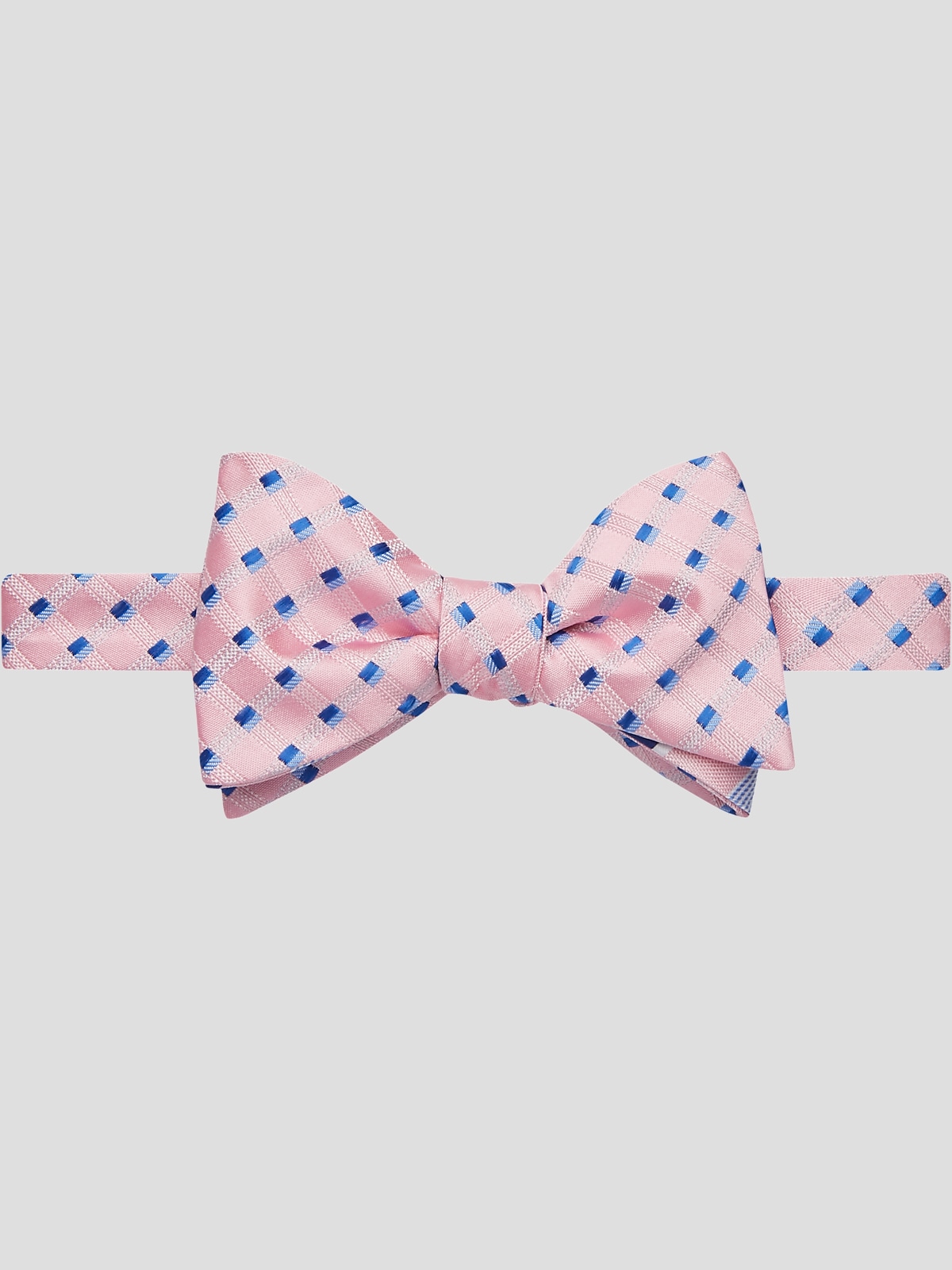 Calvin Klein Pink Check Pre Tied Bow Tie All Sale Men s Wearhouse