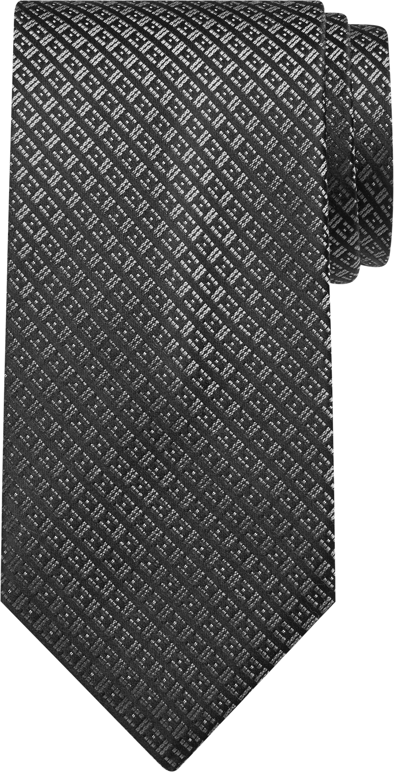 Woven Grid Narrow Tie
