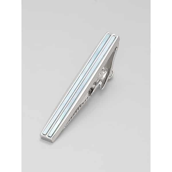 Pronto Uomo Men's Mother of Pearl Tie Bar Black - Size: One Size - Only Available at Men's Wearhouse