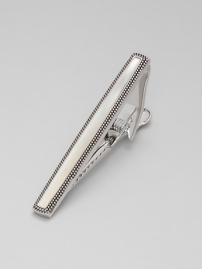 Pronto Uomo Antique Border Mother-Of-Pearl Tie Bar