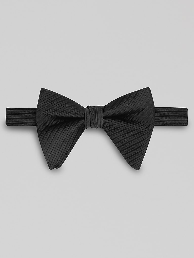 Egara Stripe Teardrop Bow Tie