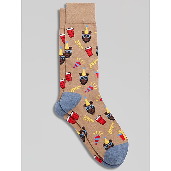 egara mens party animal socks tan heather