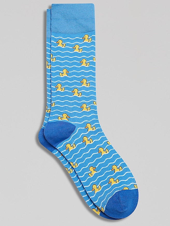 Egara Men's Rubber Duckie Socks , Marina / Blue