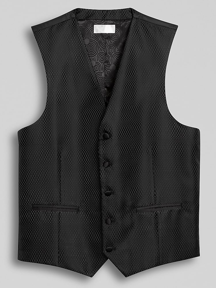mens dress vest black ARISTOCRAT VEST - DIAMOND PATTERN main image 0