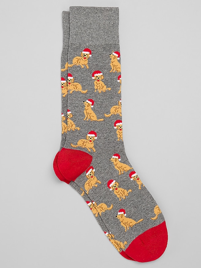 Egara Golden Santa Socks, 1-Pair Gray