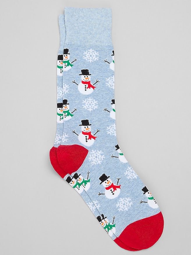 Egara Snowmen Socks, 1- Pair Gray