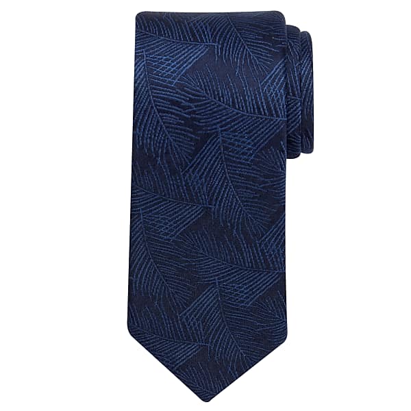 Awearness Kenneth Cole Men's Narrow Botanical Tie Blue - Size: XLONG TMW87B180101