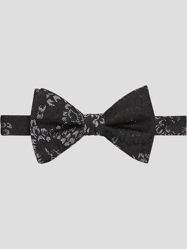 Egara Men's Metallic Dahlia Boxed Pre-Tied Bow Tie , Black