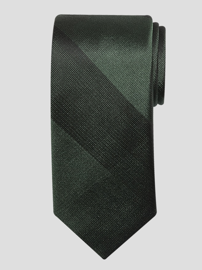 Awearness Kenneth Cole Men's Narrow Tonal Plaid Tie , Green