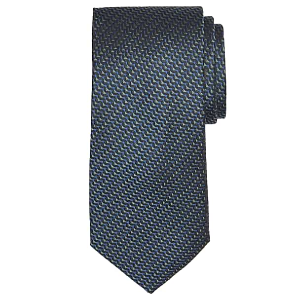 Joseph Abboud Men's Zipper Stripe Tie Green - Size: XLONG TMW87BD80143