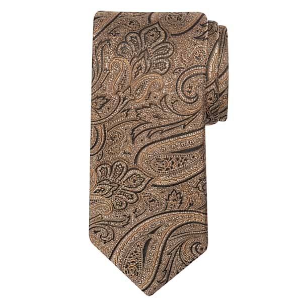 Joseph Abboud Men's Narrow Sweeping Paisley Tie Brown - Size: XLONG TMW87BF80103