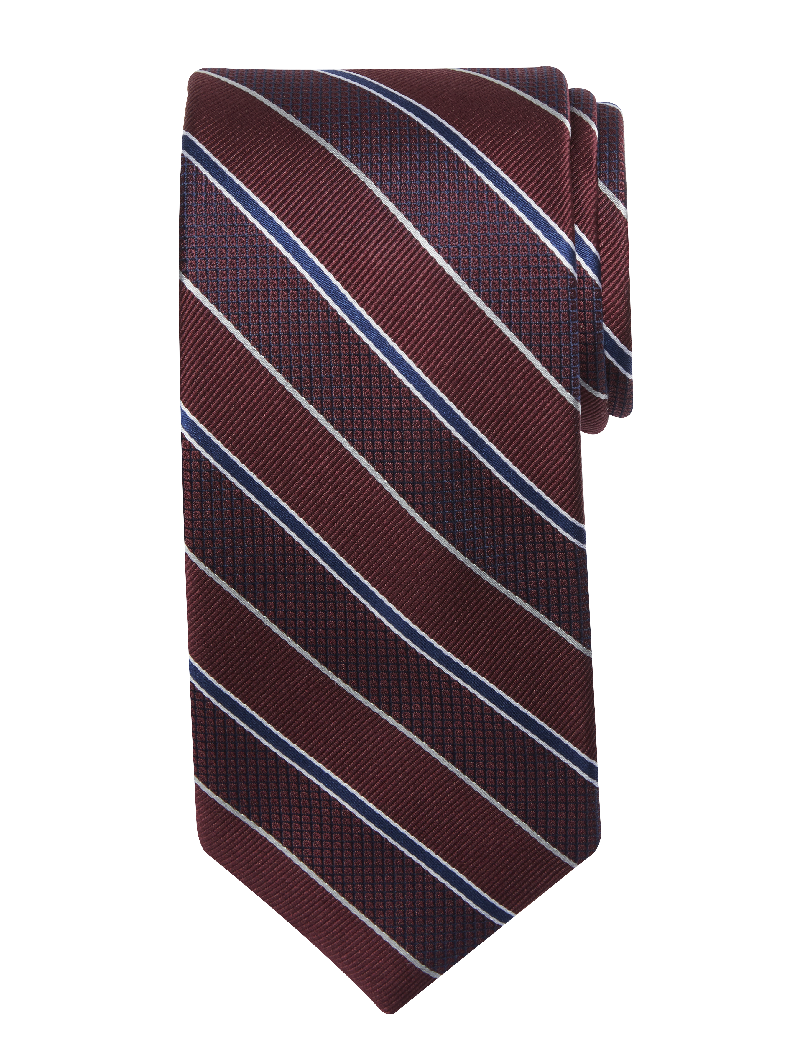 Narrow Multi-Texture Stripe Tie