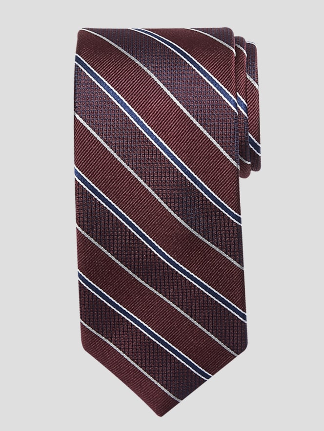 Joseph Abboud Narrow Multi-Texture Stripe Tie
