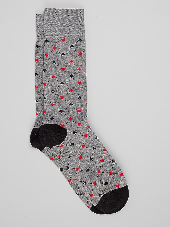 Egara Card Suits Socks, 1- Pair