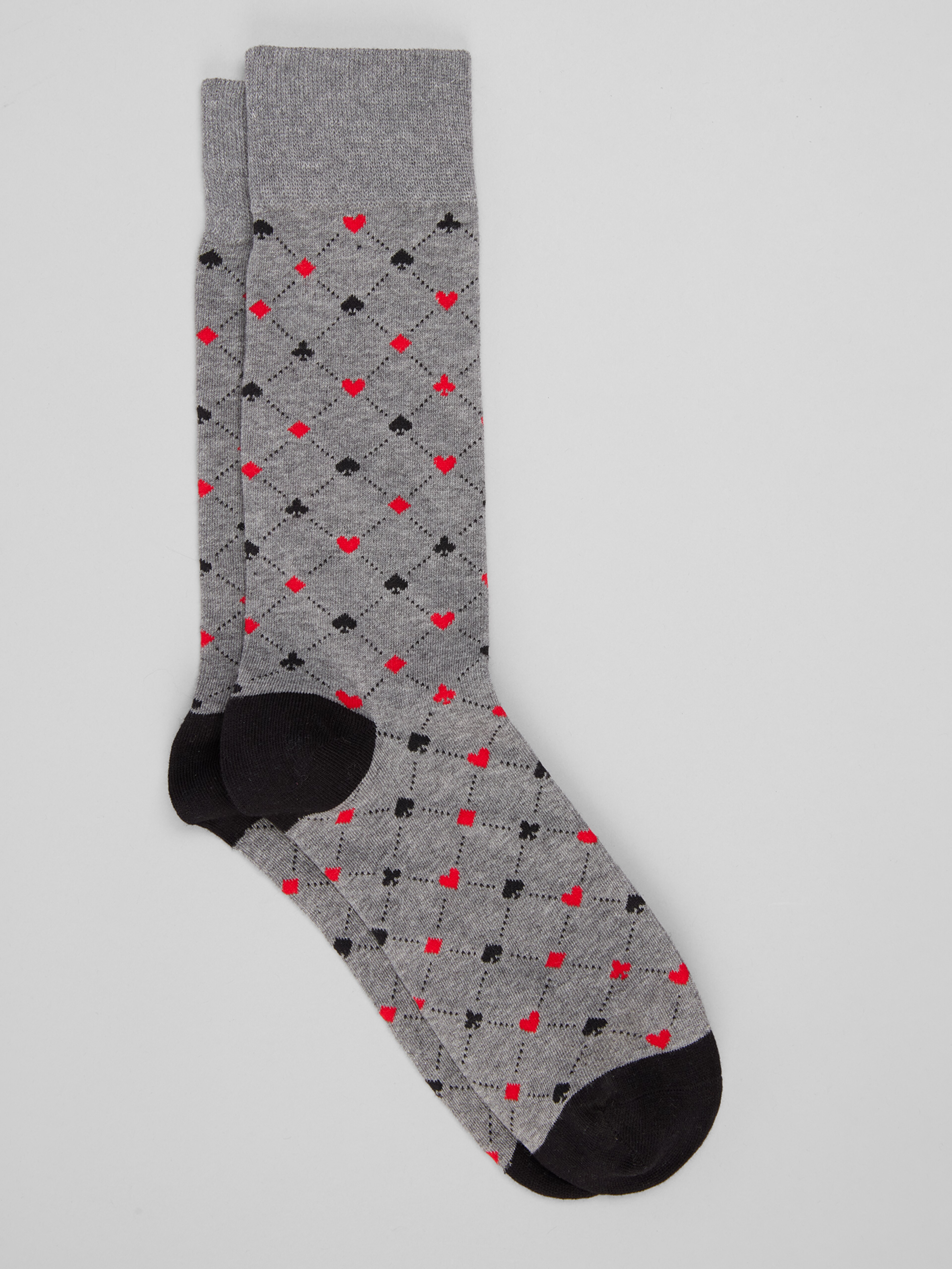 Card Suits Socks, 1- Pair