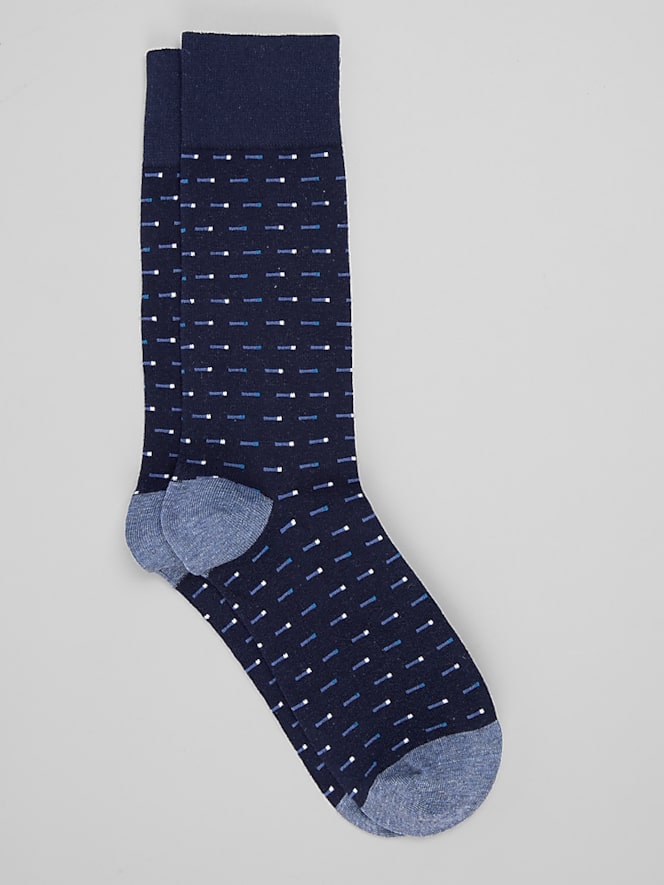 Joseph Abboud Line Dot Pattern Socks, 1-Pair