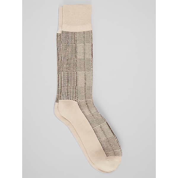 Joseph Abboud Men's Plaid Dress Socks, 1-Pair Tan - Size: One Size