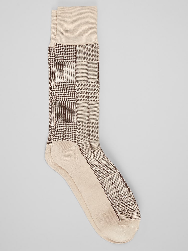 Joseph Abboud Plaid Dress Socks, 1-Pair, Tan - Brown | Socks | Men's  Wearhouse