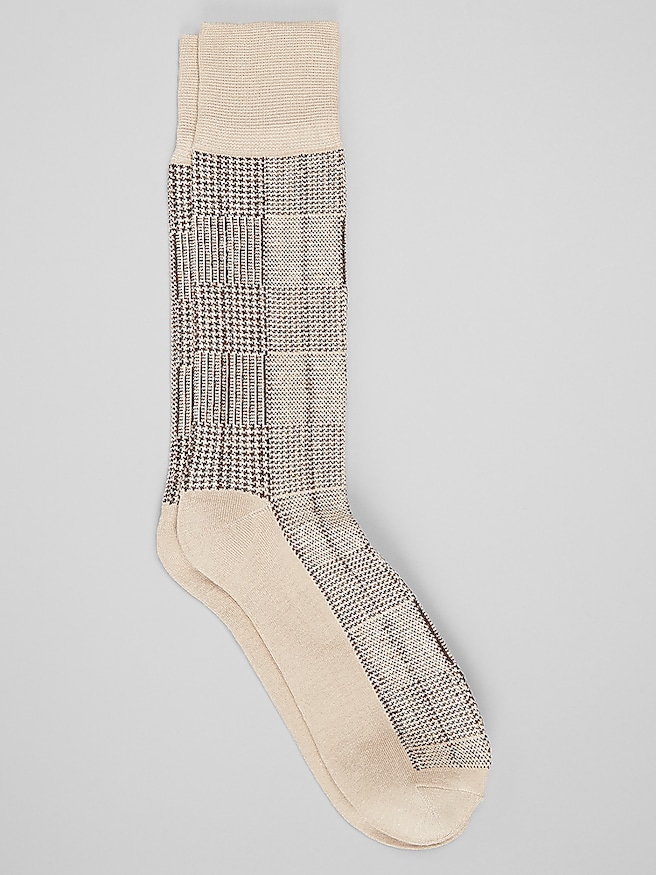 Men's Plaid Dress Socks, 1-Pair