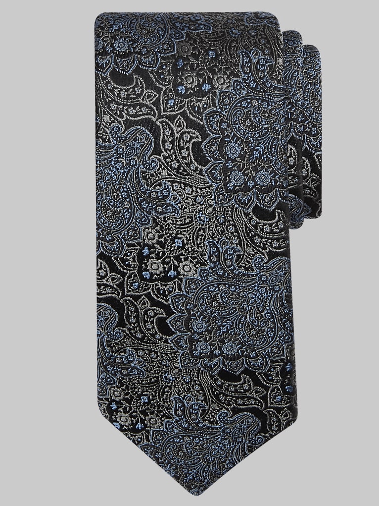 Joseph Abboud Narrow Ornamental Floral Brocade Tie