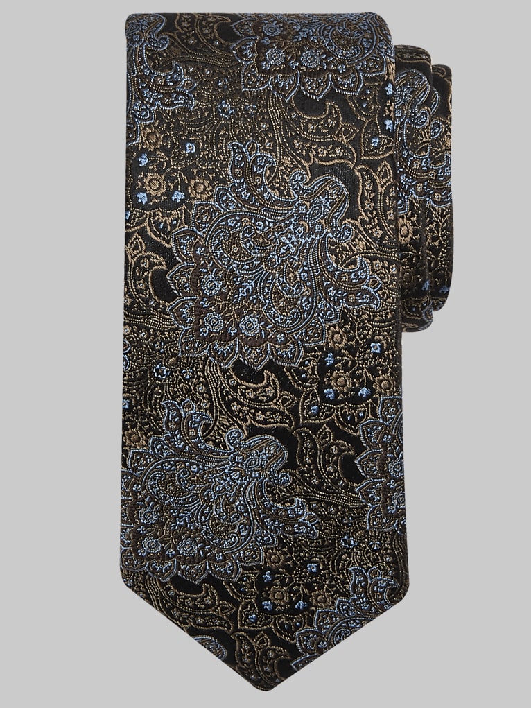 Joseph Abboud Narrow Ornamental Floral Brocade Tie