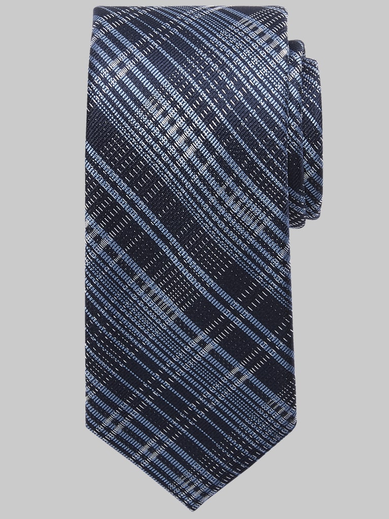Awearness Kenneth Cole Narrow Stitch Plaid Tie