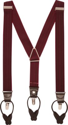 Men's Warehouse (NWT) Silk Suspenders (Braces) with Leather Fittings